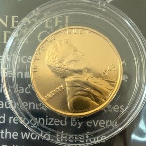 24k plated 1943 steel wheat cent